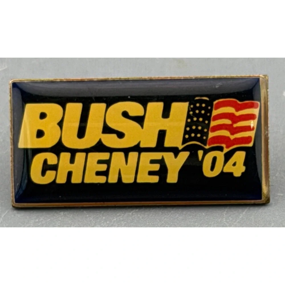 Vintage Presidential Campaign Pin Bush Cheney 2004  UAW Union Made Political 1